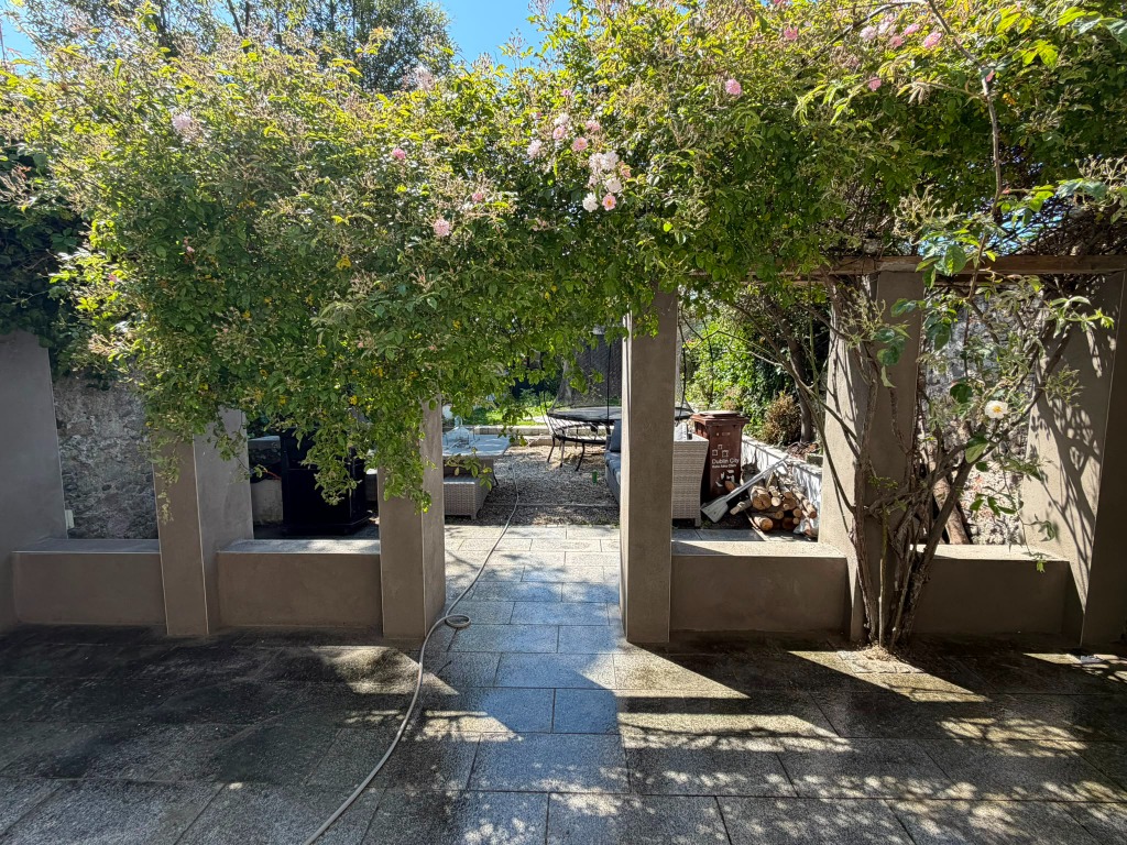 After garden patio wall rendering